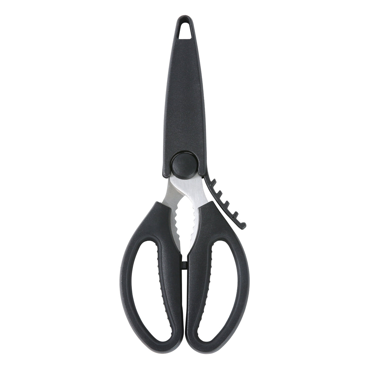 Mainstays Black Handle Stainless Steel Multi-Purpose Kitchen Shears with Black Grip 1 Each